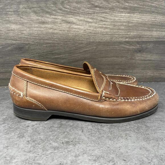 Johnston Murphy Shoes Mens Size 10.5 Brown Leather Penny Loafers Slip On Dress main image 4